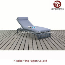 Outdoor Grey Wicker Lounger (1516)